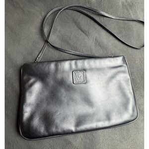 Anne Klein Calderon Black Crossbody Clutch Removable Strap Bag